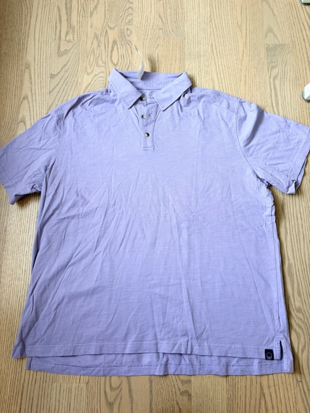 NWT Even Tide Vintage Wash Slub Polo